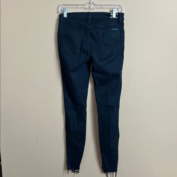 Hudson Women’s Size 27 Black Wash Distressed Raw Hem Skinny Leg Jeans NWOT - Picture 5 of 6